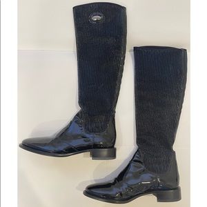 LORIBLU Patent Leather High Boots Sz 38